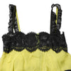 Dolce & Gabbana Yellow Black Babydoll Chemise Lingerie Dress