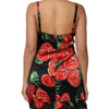 Dolce & Gabbana Black Floral Lace Trim Chemise Lingerie Dress