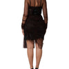 Dolce & Gabbana Black Lace Trim Long Sleeve Sheath Mini Dress