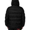 Dolce & Gabbana Black Jacquard Quilted Puffer Hooded Jacket