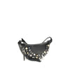 Valentino Garavani Black Calf Leather Bos Taurus Shoulder Bag