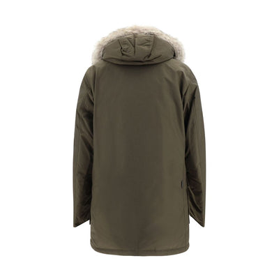 Woolrich Parka aus grüner Baumwolle