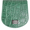 Dolce & Gabbana Green Exotic Skin Coin Condom Case Holder Pocket Wallet