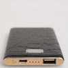 Dolce &amp; Gabbana Schwarzes Leder Exotic Skin 3000mAh Power Bank Ladegerät USB