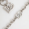 Dolce & Gabbana Silver Tone Brass DG Logo Detailing Chain Men Necklace
