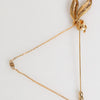 Dolce & Gabbana Gold Tone 925 Sterling Silver Crystal Chain Pin Brooch