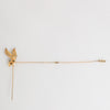 Dolce & Gabbana Gold Tone 925 Sterling Silver Crystal Chain Pin Brooch