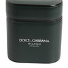 Dolce & Gabbana Black Leather Logo Print Flip Holder Men Airpods Case