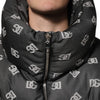 Dolce & Gabbana Black DG Monogram Full Zip Puffer Men Jacket
