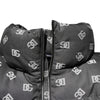 Dolce & Gabbana Black DG Monogram Full Zip Puffer Men Jacket