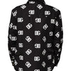 Dolce & Gabbana Black DG Monogram Nylon Windbreaker Jacket