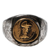 Dolce & Gabbana Silver Tone Engraved Two Color Real Brass Ring