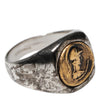 Dolce & Gabbana Silver Tone Engraved Two Color Real Brass Ring