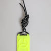 Dolce & Gabbana Yellow Green Rubber DG Embossed Adjustable Badge Holder
