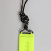 Dolce & Gabbana Yellow Green Rubber DG Embossed Adjustable Badge Holder