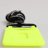 Dolce & Gabbana Yellow Green Rubber DG Embossed Adjustable Badge Holder