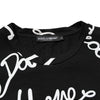 Dolce & Gabbana Black Logo Print Cotton Crew Neck T-shirt