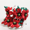 Dolce & Gabbana White Red Floral Detailing Sandals Shoes