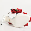 Dolce & Gabbana White Red Floral Detailing Sandals Shoes