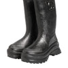 Dolce & Gabbana Metallic Black Pull On Rain Boots Men Shoes