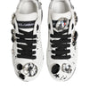 Dolce & Gabbana White Portofino Crystal Sneakers  Shoes