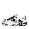 Dolce & Gabbana White Portofino Crystal Sneakers  Shoes