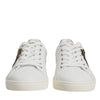 Dolce & Gabbana White Sacred Heart Men Low Top Sneakers Shoes