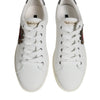 Dolce & Gabbana White Sacred Heart Men Low Top Sneakers Shoes