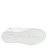 Dolce & Gabbana White Blue Leather Low Top Sneakers Shoes