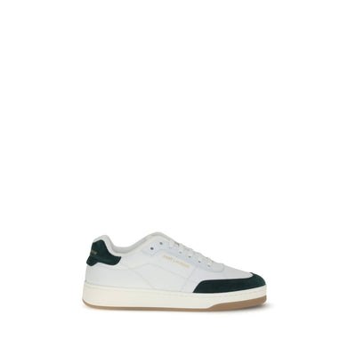 Saint Laurent Bos Taurus Low Top Sneakers aus weißem Kalbsleder