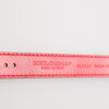 Dolce & Gabbana Red Exotic Leather Gold Tone Metal Buckle Women Armband