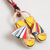 Dolce & Gabbana Red Yellow Mini Espadrille Style Charm Keychain Keyring