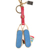 Dolce & Gabbana Red Yellow Mini Espadrille Style Charm Keychain Keyring