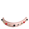 Dolce & Gabbana Light Pink Embellished Leather Bag Handle  Shoulder Strap
