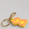 Dolce & Gabbana Yellow Rubber Gold Tone Metal DG Logo Keyring Keychain