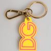 Dolce & Gabbana Yellow Rubber Gold Tone Metal DG Logo Keyring Keychain