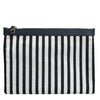 Dolce & Gabbana Black White Striped Logo Plaque Clutch Borse Pouch Bag
