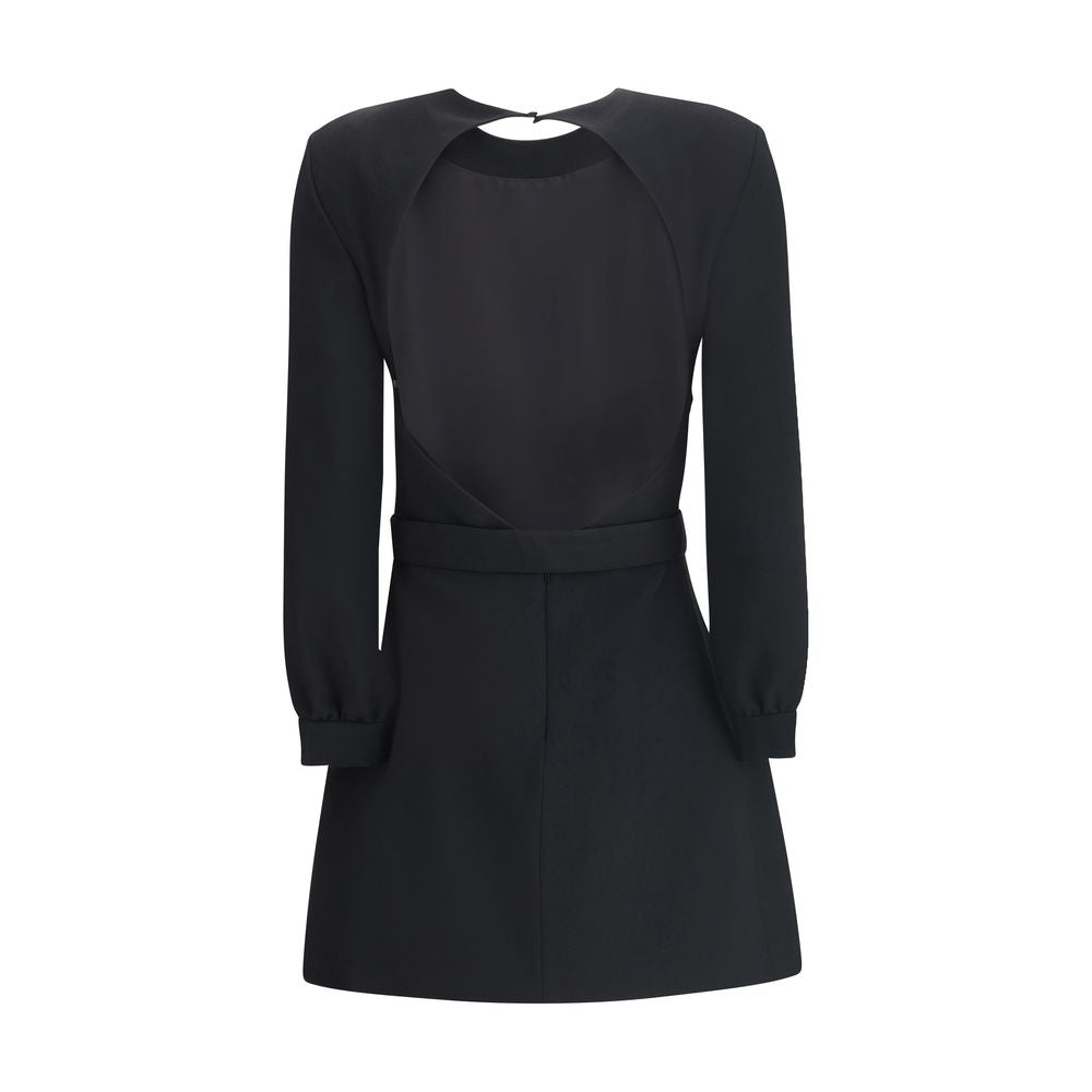 Schwarzes Viskose-Cocktailkleid von Saint Laurent
