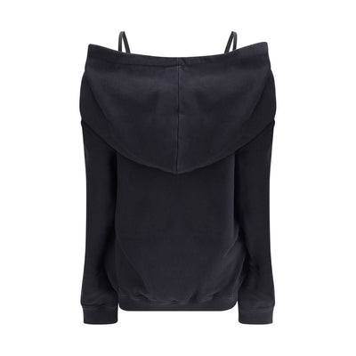 MM6 Black Cotton Sweatshirt