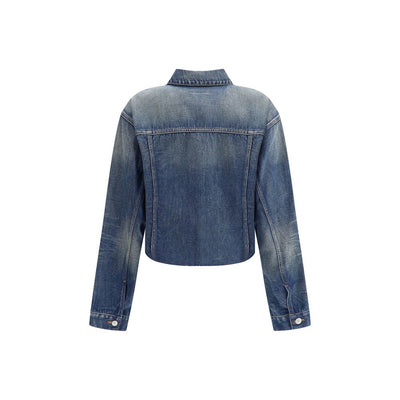 MM6 Blaue Baumwoll-Denimjacke