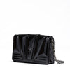 Ferrari Black GT patent leather bag with chain