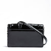 Ferrari Black GT patent leather bag with chain