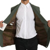 Romeo Gigli Green Linen Blazer One Piece Single Breasted Jacket