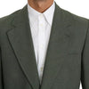 Romeo Gigli Green Linen Blazer One Piece Single Breasted Jacket