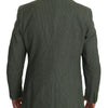 Romeo Gigli Green Linen Blazer One Piece Single Breasted Jacket