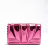 Ferrari Metal Pink GT patent leather bag with chain