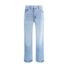 7FOR Hellblaue Baumwolljeans mit geradem Bein