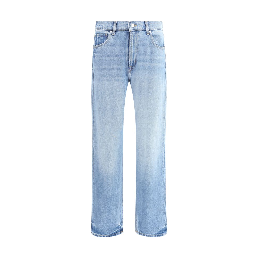 7FOR Hellblaue Baumwolljeans mit geradem Bein