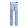 7FOR Hellblaue Baumwolljeans mit geradem Bein