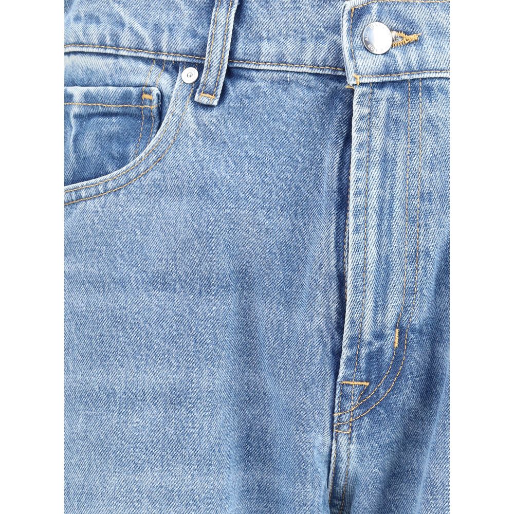 7FOR Hellblaue Baumwolljeans mit geradem Bein